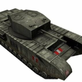 Ww2 Churchill Tank 3d μοντέλο