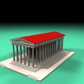 Roman Ionic Temple  Building 3d model