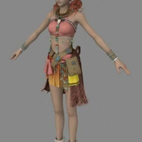 Vanille Final Fantasy Character 3d model