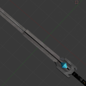 Kristallen zwaard 3D-model