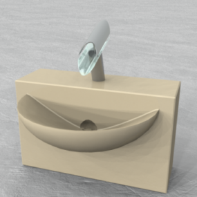 Porcelain Sink Bathroom Sanitary 3d model