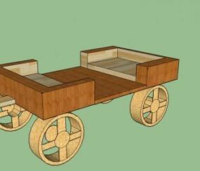 复古中世纪马车3d模型