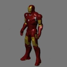 Modelo 3d del personaje de Iron Man.