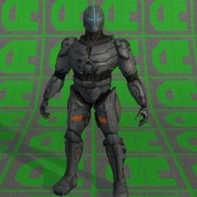 진흙 투성이 로봇 캐릭터 3d 모델