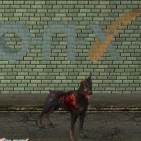 Zombie Dog Animal 3d model