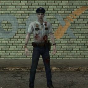 Zombie Policeman 3d model