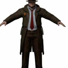 3D model postavy muže Harvey Bullock