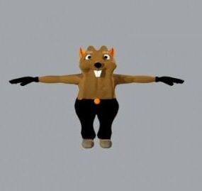 Beaver Character 3d-modell