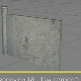 3D модель бетонної стіни