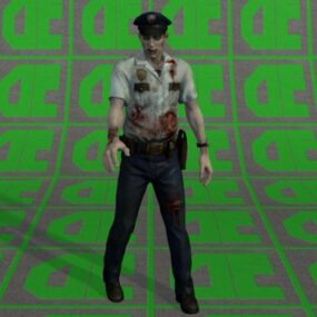 Зомбі поліцейський 3d модель