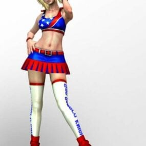 Juliet Cheerleader karakter 3D-model