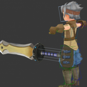 War Kid Character 3d-modell