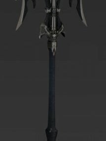 Black Axe Sword Weapon 3d model