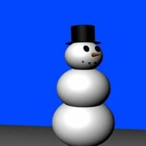 Snowman And Snowtree 3d model