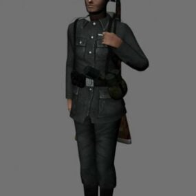 3D model vojáka Wehrmachtu