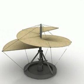 Da Vinci Uçan Makine Ücretsiz 3d model