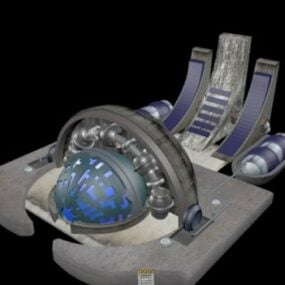 3д модель научно-фантастического здания Chrono Sphere