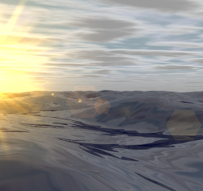 Animated Water Scene 3d model
