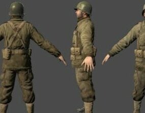 3D model spojeneckého vojáka