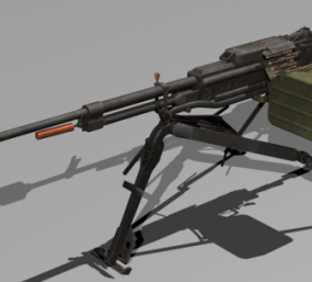 Model 3d Gun Mesin Kord