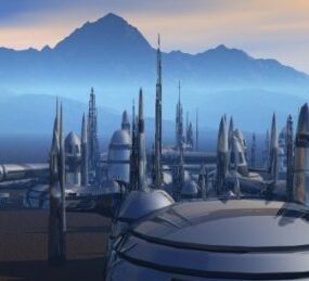 Helidron Fantasy City 3d model