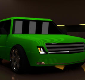 Modello 3d dell'auto verde Kroo