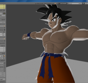 Mô hình 3d nhân vật Goku