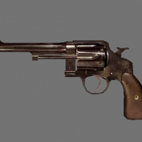Pistolet revolver Indiana Jones modèle 3D