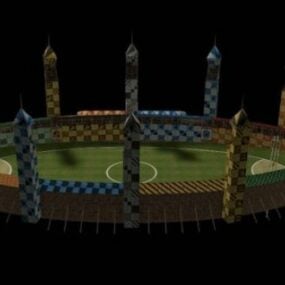 Edificio del estadio de Quidditch modelo 3d
