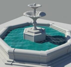 Westerse waterfontein 3D-model