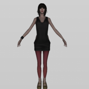 Girl Dancer Character 3d-modell