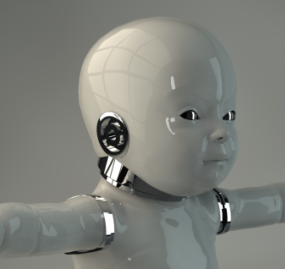 Roboterbaby 3D-Modell