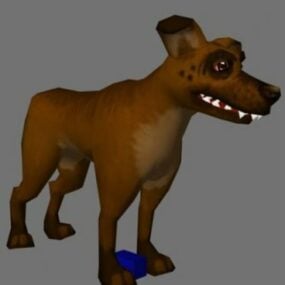 3д модель мультяшной собаки