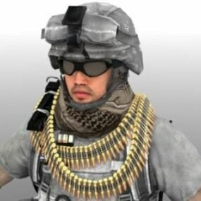 USA Support Soldier Character 3d model