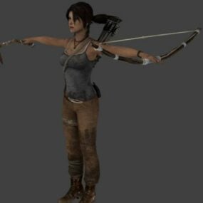 Lara Croft Equipment  Character 3d model