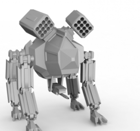4 Leg Mecha Robot 3d model