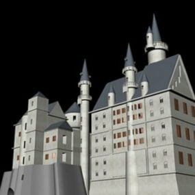 19-tallet Neuschwanstein Castle 3d-modell