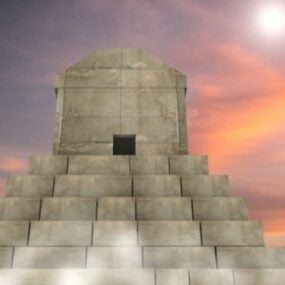 Tomb of Cyrus det stora templet 3d-modell
