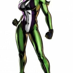 Modelo 3d do personagem She Hulk