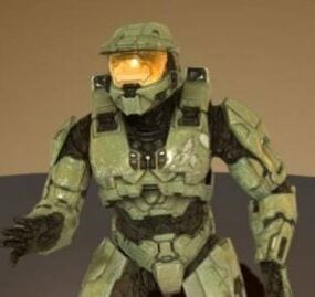 Modelo 3D do personagem Mastercheif Halo