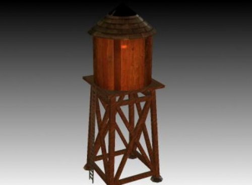 Wooden Water Tower Free 3d Model Max Open3dmodel