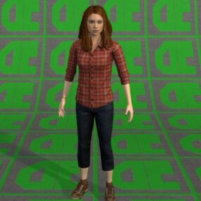 Amy Pond Girl Character 3d model