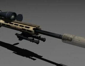 MSR Sniper Gun  Free 3d model