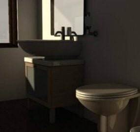 Generic Bathroom Interior Scene 3d model