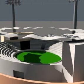 3д модель здания спортивного стадиона