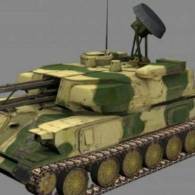 Zsu 23 Shilka Tank 3D-model
