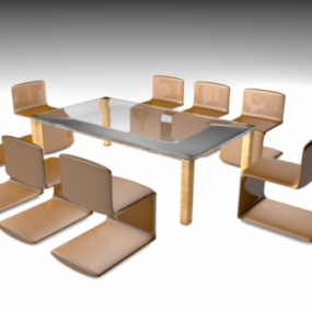 Juegos de mesa de oficina modelo 3d
