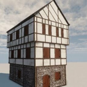 Середньовічний будинок Enxaimel Building 3d модель