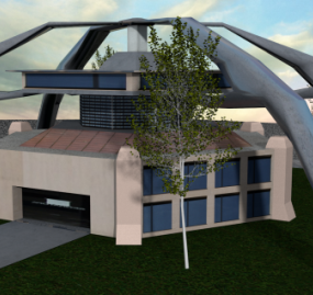 Techy House Building דגם תלת מימד
