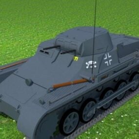 Pzkpfw Ib Hafif Tank 3d modeli